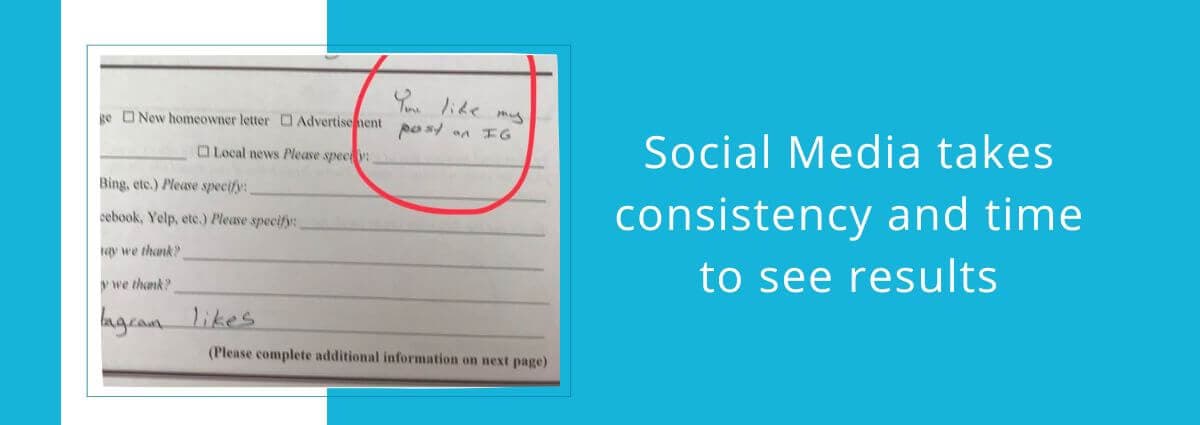 Social Media takes consistency and time to see results
