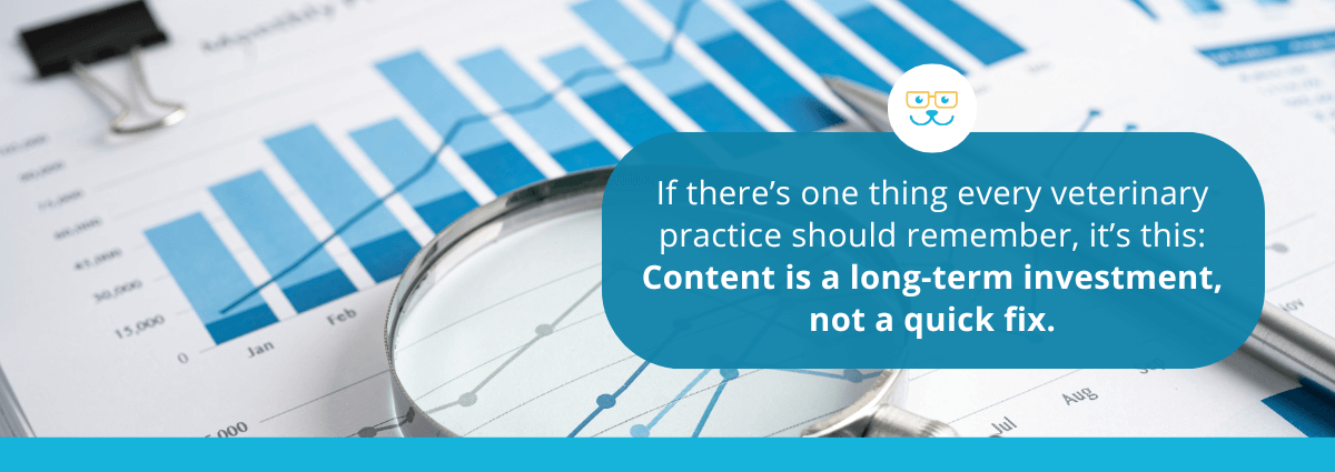 Content is a long-term investment, not a quick fix.