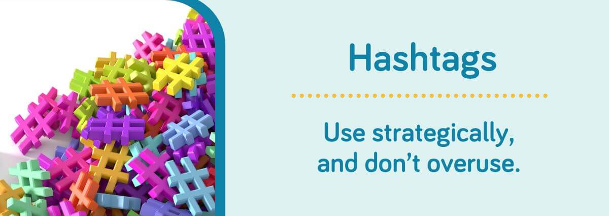 Don't over use Hashtags