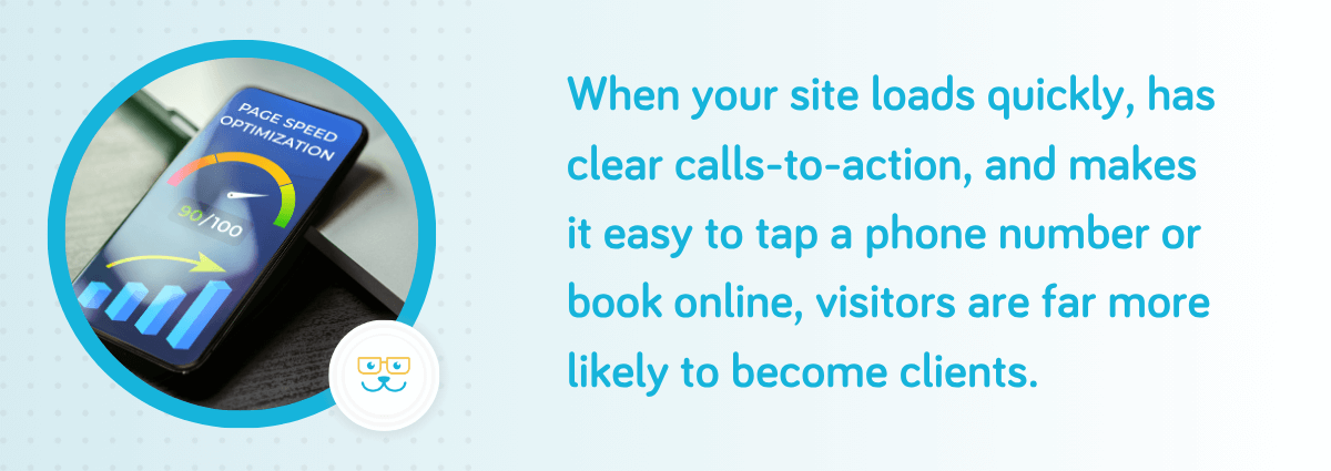 When your website is mobile-friendly visitors are more likely to book
