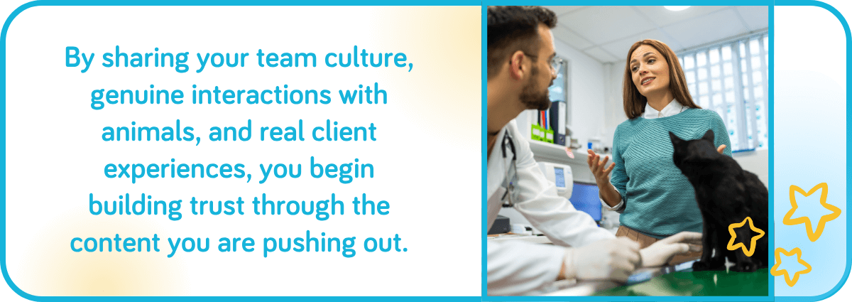 Begin building trust through the content
