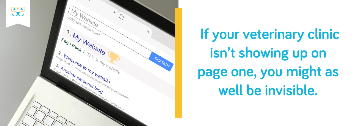 You must show up on page one of search results