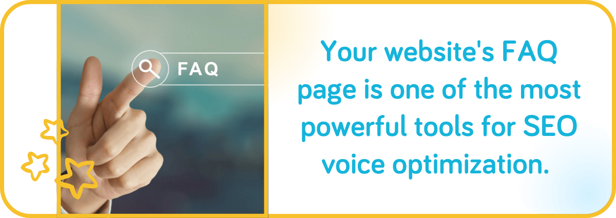 Use your FAQ page 