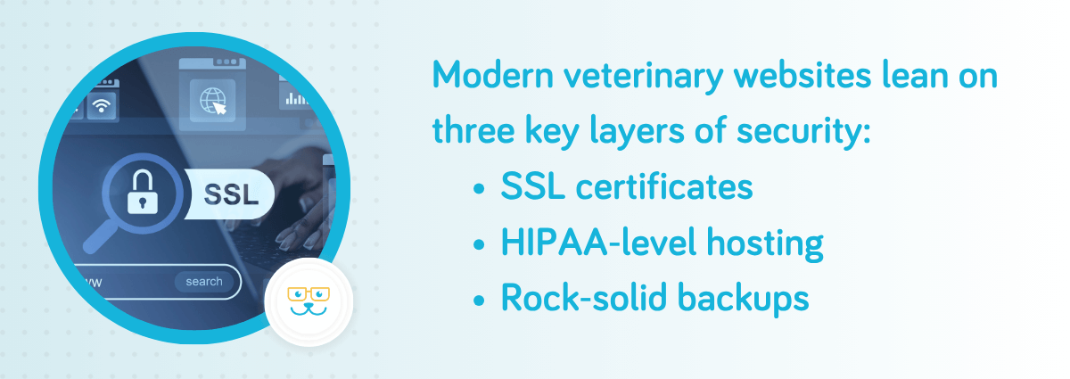 Veterinary websites lean on three key layers of security