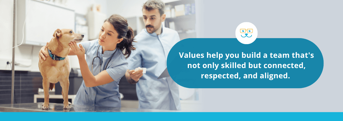 Values help you build a team