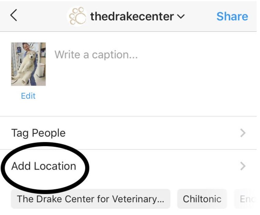 Add your location to your posts