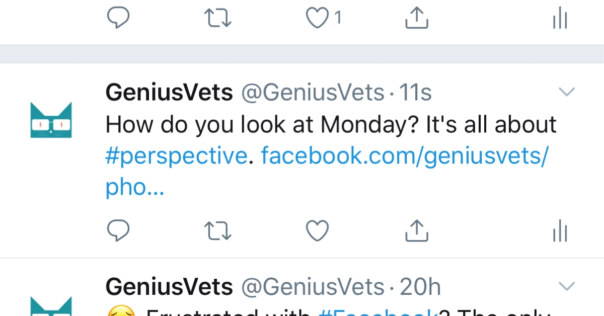 Screenshot of a tweet autogenerated from a Facebook post