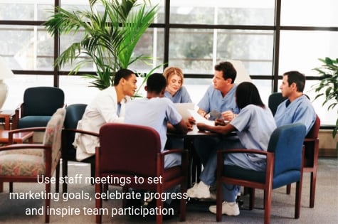 Photo of a veterinary staff meeting