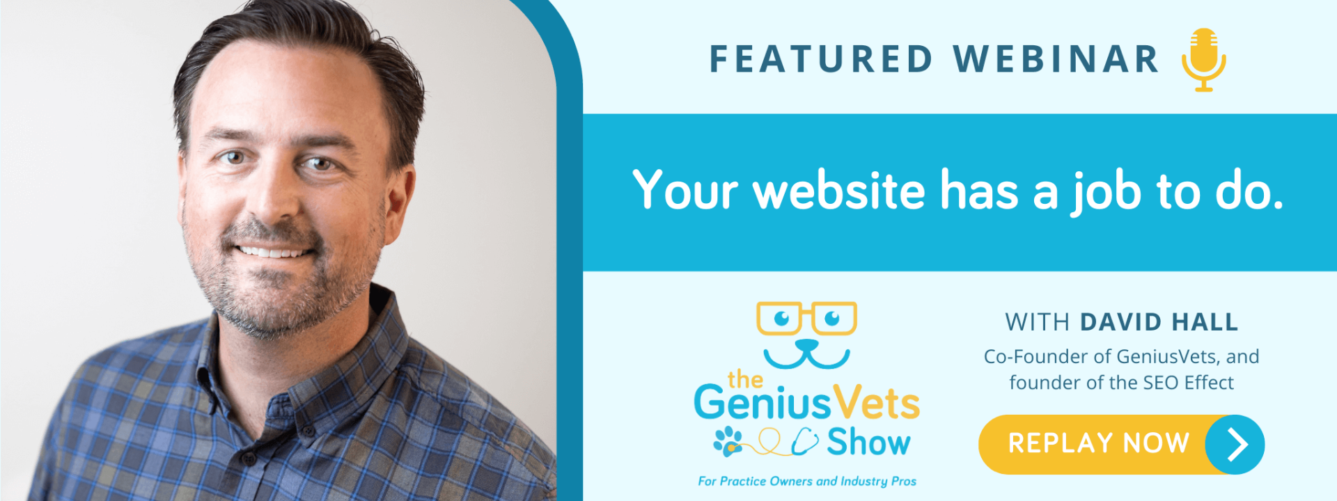 The GeniusVets Show with David Hall - Your Website has a Job to do